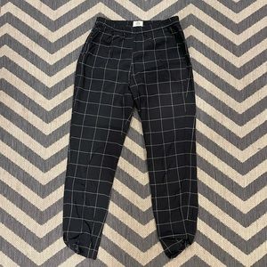 Marine layer womens Medium Allison Windowpane black  pant